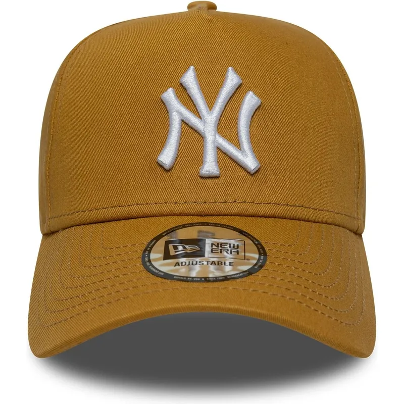 kapa-zaobljena-smeda-snapback-9forty-e-frame-league-essential-new-york-yankees-mlb-new-era