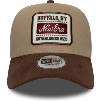 Kapa zaobljena smeđa podesiv 9FORTY E Frame Patch Suede New Era