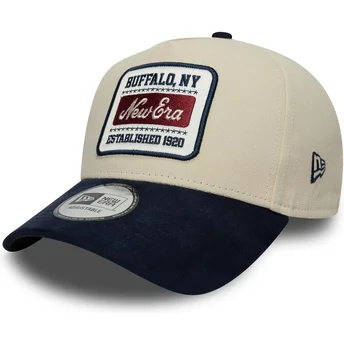 Kapa zaobljena bež podesiv 9FORTY E Frame Patch Suede New Era
