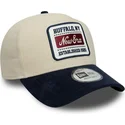 new-era-curved-brim-9forty-e-frame-patch-suede-beige-and-navy-blue-adjustable-cap
