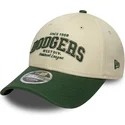 new-era-curved-brim-9forty-m-crown-wordmark-los-angeles-dodgers-mlb-beige-and-green-adjustable-cap