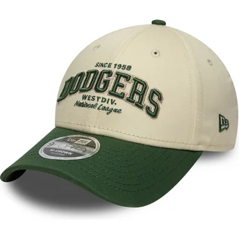 Kape zaobljena bež podesiva traka 9FORTY M-Crown Wordmark Los Angeles Dodgers MLB New Era