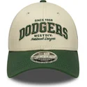cap-zaobljena-beige-adjustable-strap-9forty-m-crown-wordmark-los-angeles-dodgers-mlb-new-era