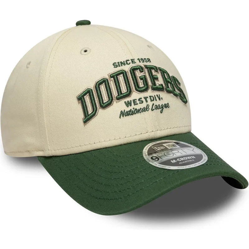 cap-zaobljena-beige-adjustable-strap-9forty-m-crown-wordmark-los-angeles-dodgers-mlb-new-era