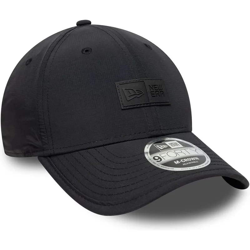 new-era-curved-brim-9forty-m-crown-sport-black-adjustable-cap
