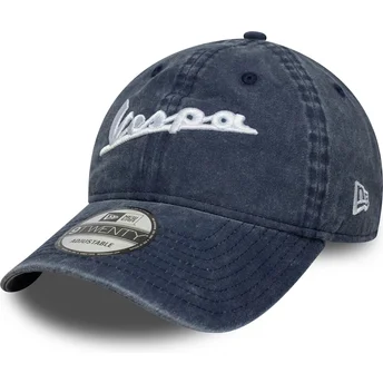 Kape zaobljena plava podesiva traka 9TWENTY Washed Vespa Piaggio New Era