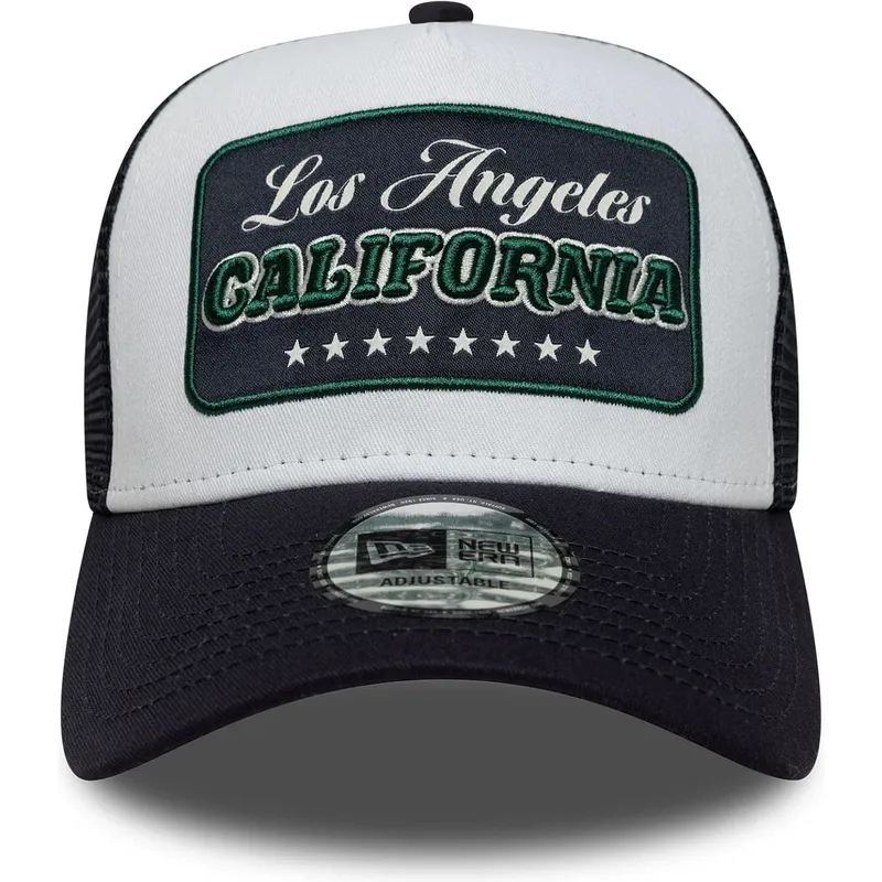 new-era-california-a-frame-location-cities-and-beaches-los-angeles-white-and-navy-blue-trucker-hat