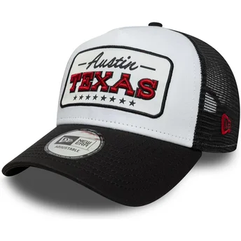 Kape zaobljena crna snapback A Frame Location Austin Ciudades y Playas Texas New Era