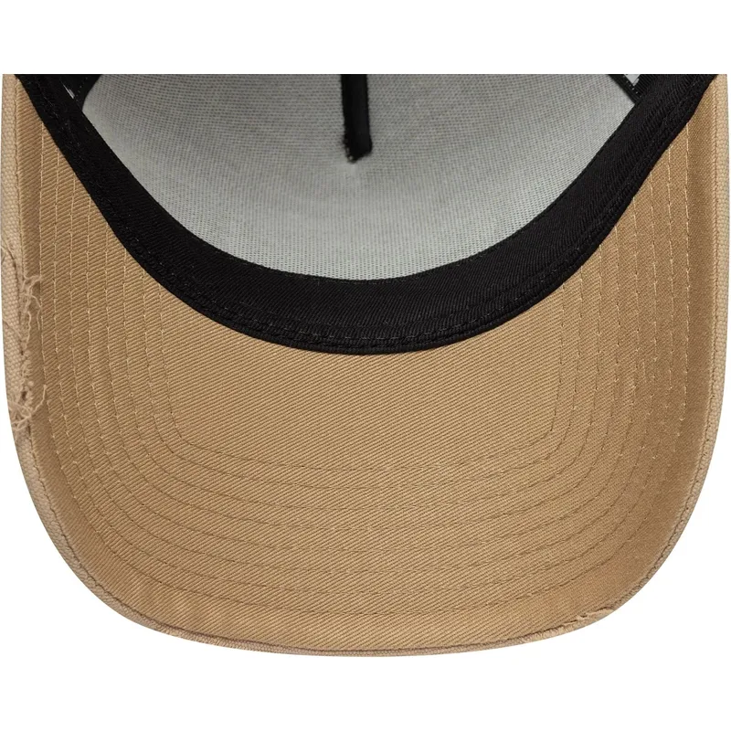 kapa-zaobljena-smeda-snapback-a-frame-oval-canvas-distress-new-era