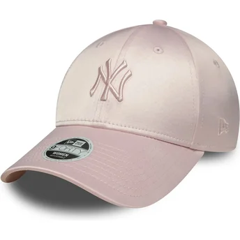 Cap zaobljena pink adjustable strap 9FORTY Satin New York Yankees MLB New Era