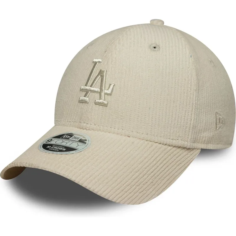 kape-zaobljena-bez-podesiva-traka-9forty-m-crown-pastel-cord-los-angeles-dodgers-mlb-new-era