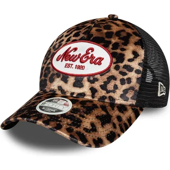 Cap zaobljena leopard snapback A Frame New Era