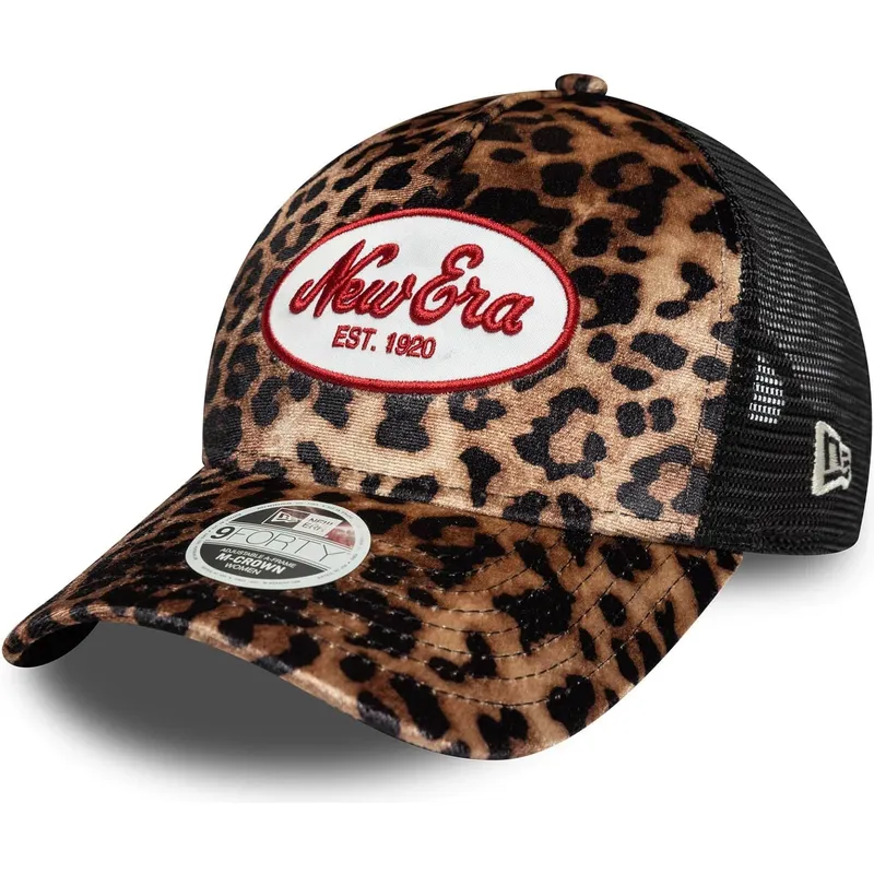 new-era-women-9forty-a-frame-m-crown-leopard-trucker-hat