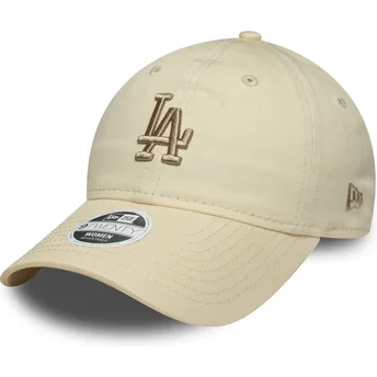 Kape zaobljena bež podesiva traka 9TWENTY League Essential Midi Los Angeles Dodgers MLB New Era