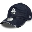 kapa-zaobljena-mornarsko-plava-podesiv-9twenty-denim-stitch-los-angeles-dodgers-mlb-new-era