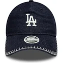 cap-zaobljena-navy-blue-adjustable-strap-9twenty-denim-stitch-los-angeles-dodgers-mlb-new-era