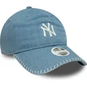 kapa-zaobljena-plava-podesiv-9twenty-denim-stitch-new-york-yankees-mlb-new-era