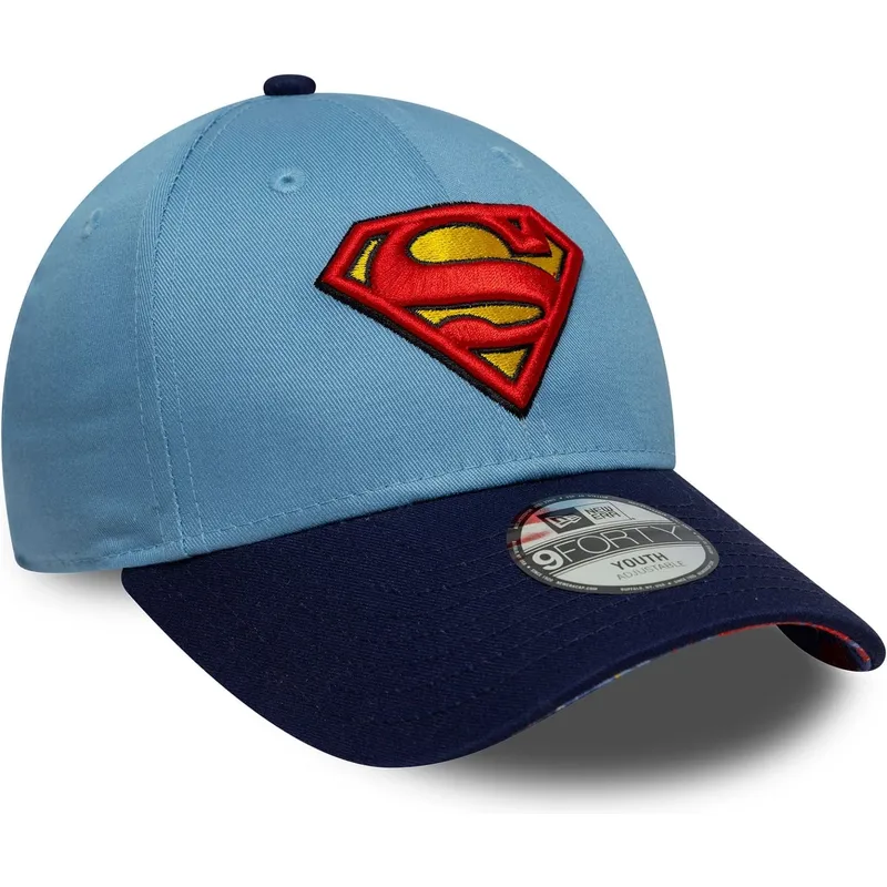 cap-zaobljena-blue-adjustable-strap-za-djecu-9forty-superman-dc-comics-new-era