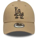 kapa-zaobljena-smeda-podesiv-za-djecu-9forty-animal-infill-los-angeles-dodgers-mlb-new-era