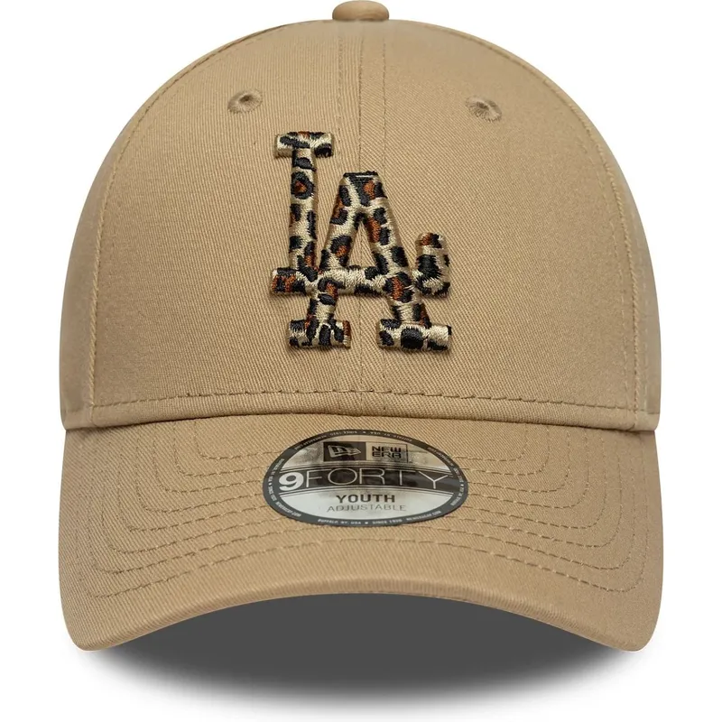 kapa-zaobljena-smeda-podesiv-za-djecu-9forty-animal-infill-los-angeles-dodgers-mlb-new-era