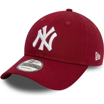 Kape zaobljena crvena podesiva traka 9TWENTY League Essential New York Yankees MLB New Era