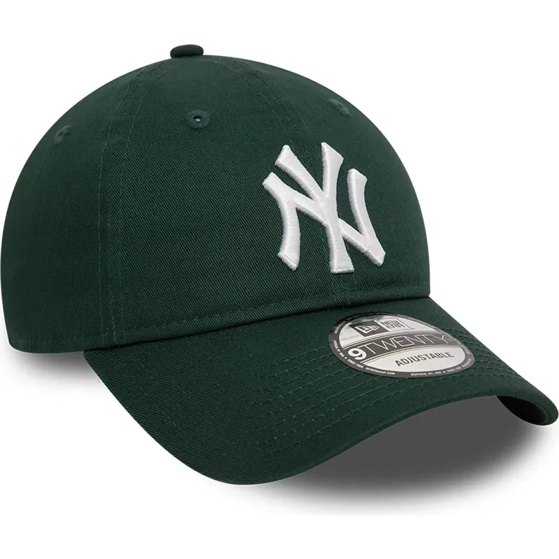new-era-curved-brim-9twenty-league-essential-new-york-yankees-mlb-dark-green-adjustable-cap