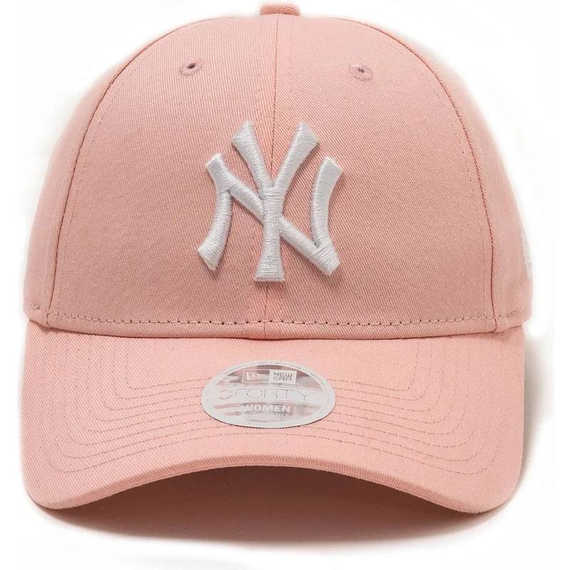 kapa-zaobljena-ruzicasta-podesiv-9forty-league-essential-new-york-yankees-mlb-new-era