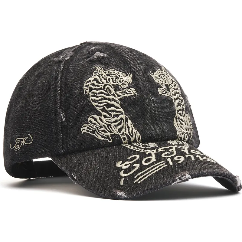kapa-zaobljena-crna-podesiv-desert-tiger-ed-hardy