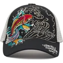 kapa-zaobljena-crna-snapback-1971-koi-fish-ed-hardy