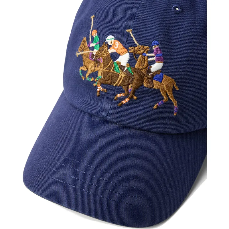 kapa-zaobljena-mornarsko-plava-podesiv-twill-triple-pony-polo-ralph-lauren