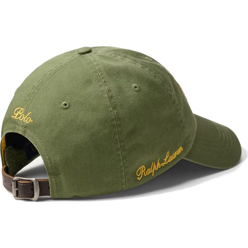 kapa-zaobljena-zelena-podesiva-traka-twill-triple-pony-polo-ralph-lauren kapa-zaobljena-zelena-podesiva-traka-twill-triple-pony-polo-ralph-lauren