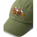 kape-zaobljena-zelena-podesiva-traka-twill-triple-pony-polo-ralph-lauren