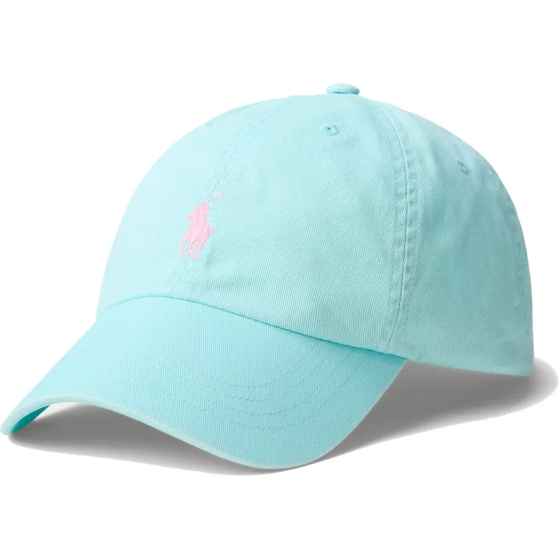 polo-ralph-lauren-curved-brim-pink-logo-cotton-chino-classic-sport-light-blue-adjustable-cap
