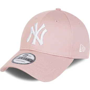 Kape zaobljena ružičasta podesiva traka 9FORTY League Essential New York Yankees MLB New Era
