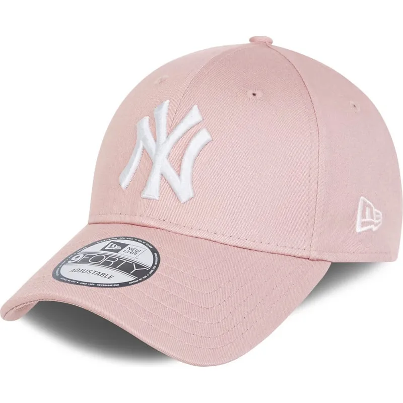 kapa-zaobljena-ruzicasta-podesiv-9forty-league-essential-new-york-yankees-mlb-new-era