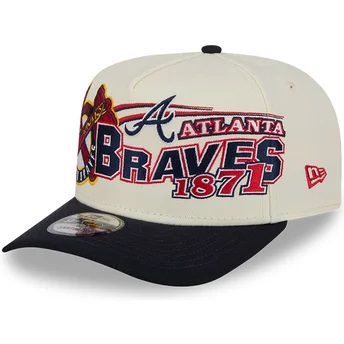 Cap zaobljena beige snapback 9FIFTY A Frame Classic Atlanta Braves MLB New Era