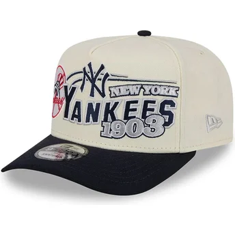 Kapa zaobljena bež snapback 9FIFTY A Frame Classic New York Yankees MLB New Era