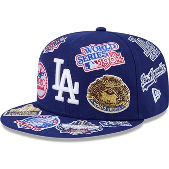 Kapa ravna plava prilagođena 59FIFTY All Over Los Angeles Dodgers MLB New Era