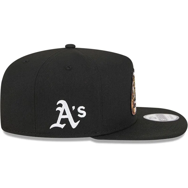 new-era-flat-brim-9fifty-a-frame-ring-oakland-athletics-mlb-black-snapback-cap