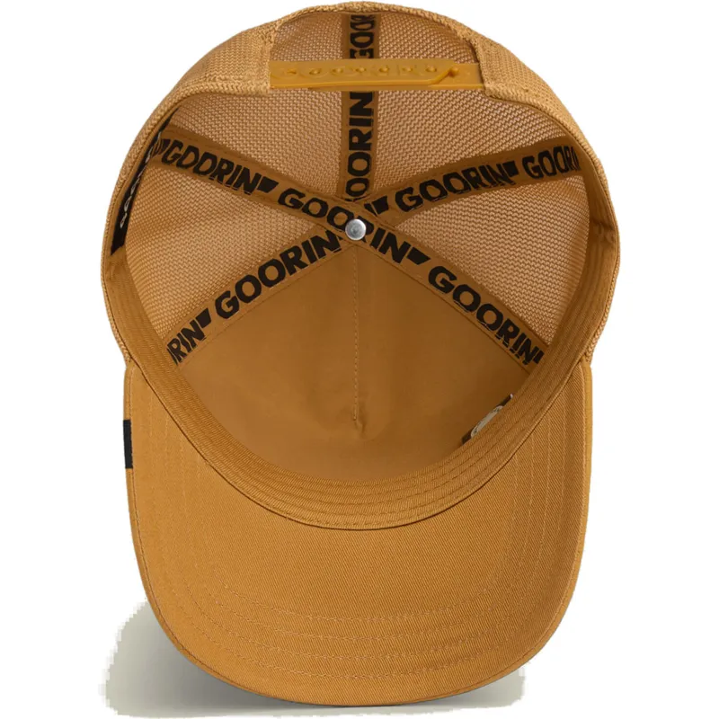 kapa-zaobljena-smeda-snapback-golden-goat-metallic-the-farm-goorin-bros