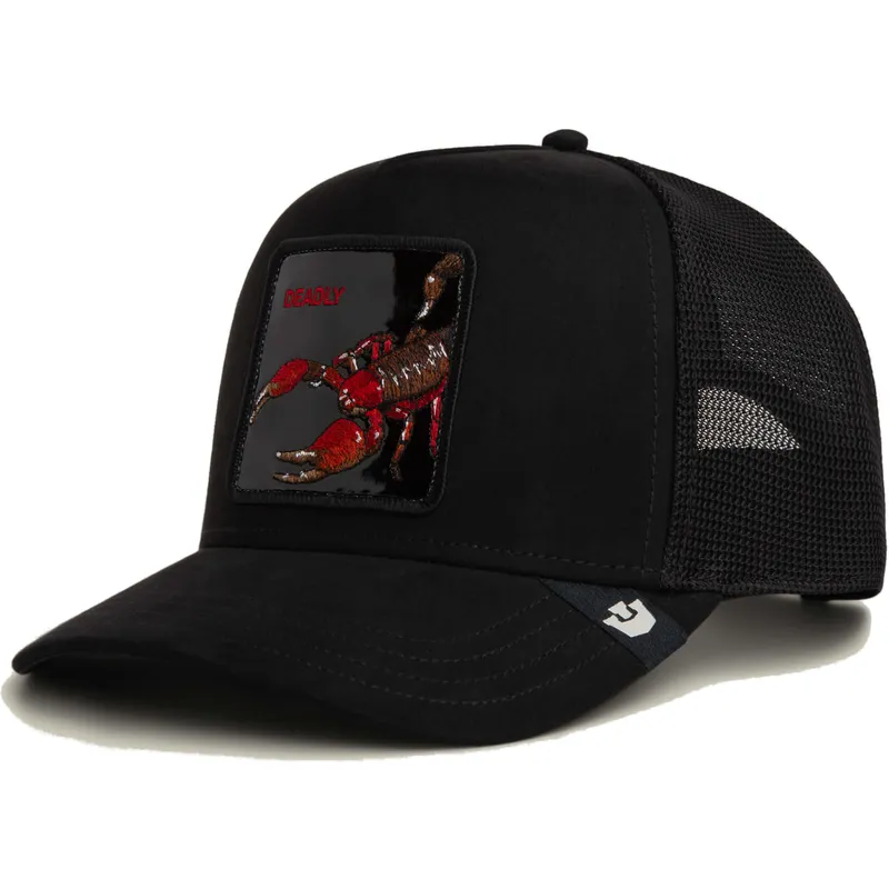 kape-zaobljena-crna-snapback-escorpion-deadly-black-out-scorpion-metallic-the-farm-the-farm-de-goorin-bros
