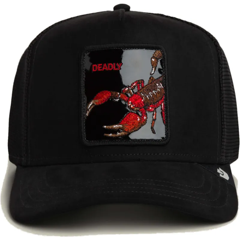 goorin-bros-scorpion-deadly-black-out-scorpion-metallic-the-farm-black-trucker-hat