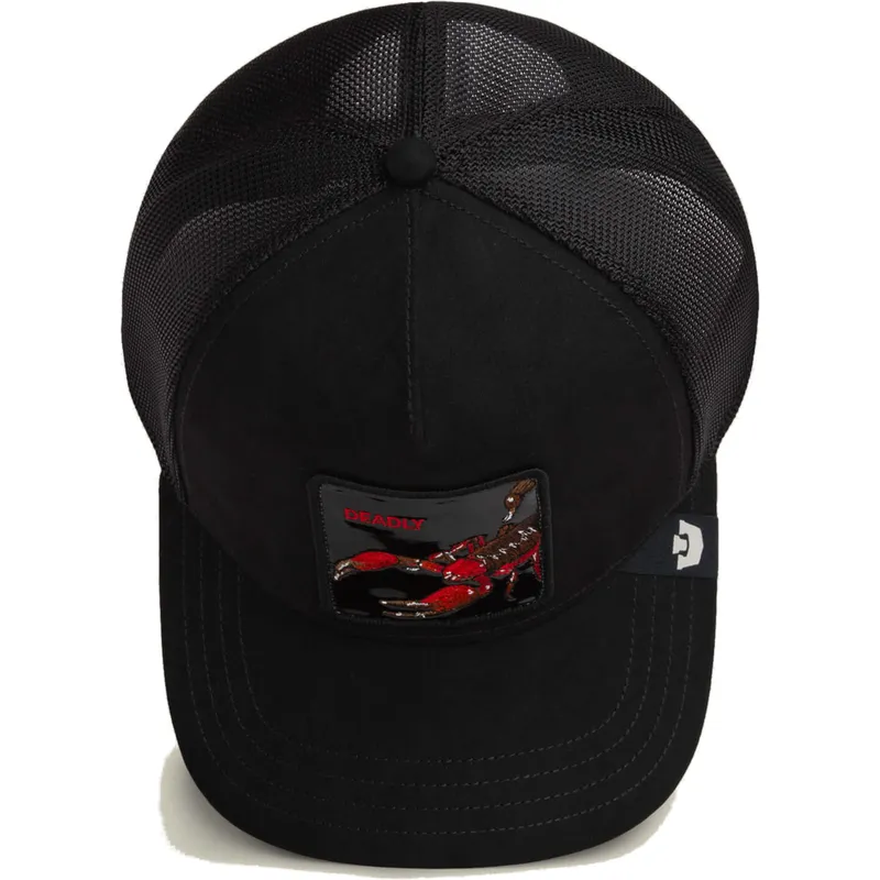 kape-zaobljena-crna-snapback-escorpion-deadly-black-out-scorpion-metallic-the-farm-the-farm-de-goorin-bros