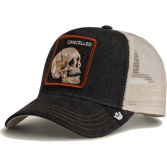 Kape zaobljena crna snapback calavera Cancelled Denim Skull The Farm The Farm de Goorin Bros.