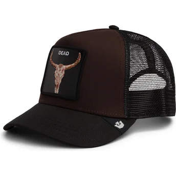 Kape zaobljena smeđa snapback Dead Skull The Farm Goorin Bros.
