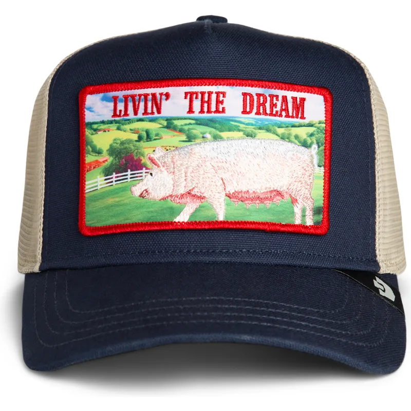 kapa-zaobljena-mornarsko-plava-snapback-livin-the-dream-greener-grass-the-farm-goorin-bros