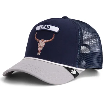 Kape zaobljena mornarsko plava snapback buey Pop Rocker Skull The Farm The Farm de Goorin Bros.