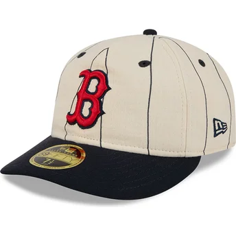 Cap zaobljena beige ajustada 59FIFTY Retro Crown Linen Boston Red Sox MLB New Era