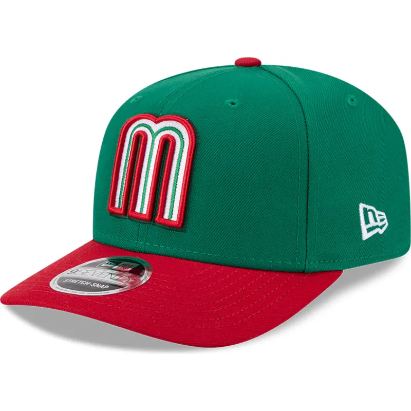 kapa-zaobljena-zelena-snapback-9seventy-stretch-snap-mexico-2026-world-baseball-classic-world-baseball-classic-new-era
