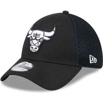 Kape zaobljena crna prilagođen 39THIRTY Evergreen Neo Chicago Bulls NBA New Era